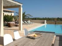 View over the terrace with pool